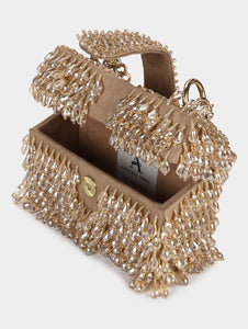Crystal box bag - Beige