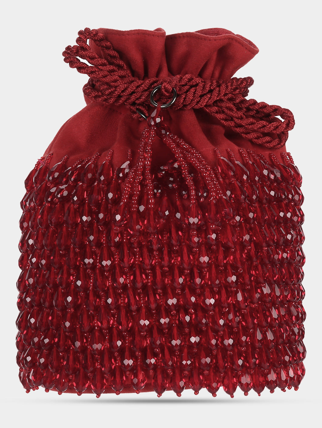 Crystal bucket bag - Red