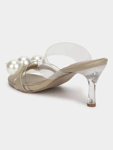 Coraline Heels- White and Beige