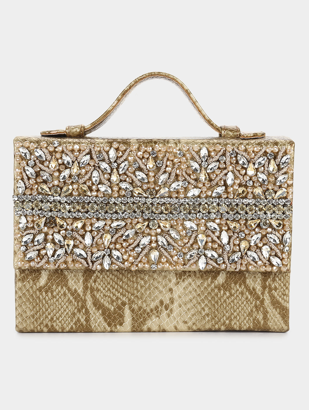 Stone embellished mini bag - Gold