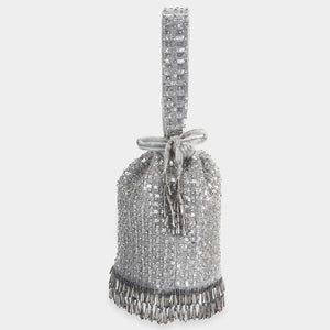 Aiza Sequins- Bucket Bag Silver