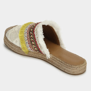 Amara Embroidered Mules - Multicolour