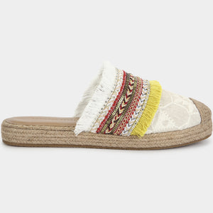 Amara Embroidered Mules - Multicolour