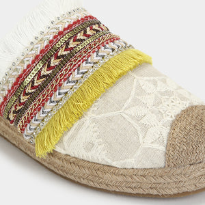 Amara Embroidered Mules - Multicolour