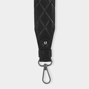 Faux Leather Bag Strap - Black