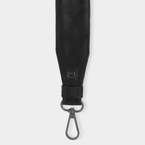 Faux Leather Bag Strap - Black