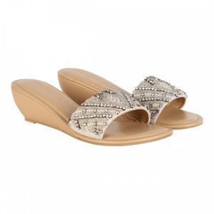 PEARL WEDGE HEEL - IVORY