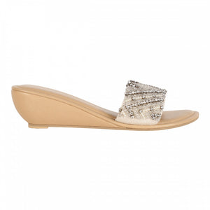 PEARL WEDGE HEEL - IVORY