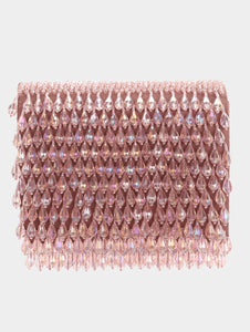 COCKTAIL CRYSTAL CLUTCH - BLUSH PINK