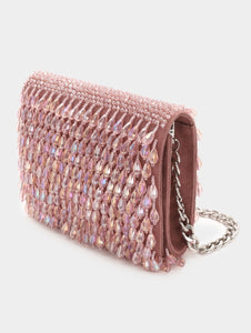 COCKTAIL CRYSTAL CLUTCH - BLUSH PINK