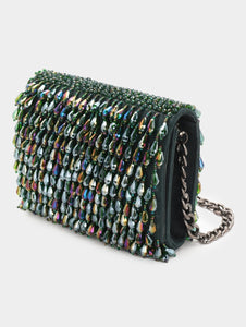 COCKTAIL CRYSTAL CLUTCH - EMERALD GREEN